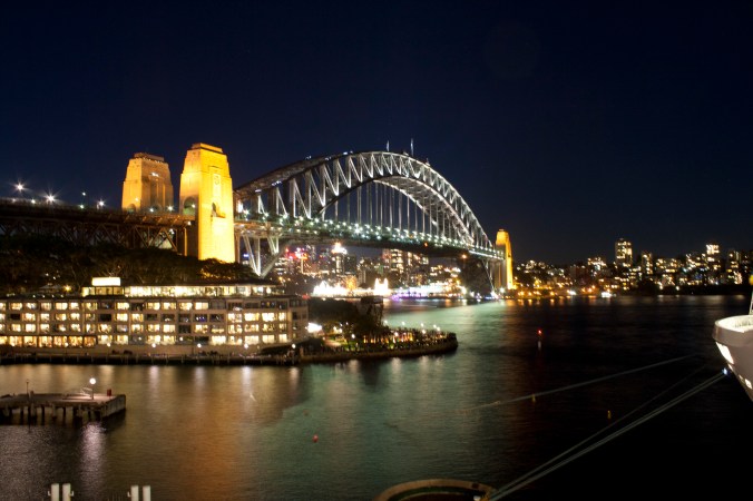 Harbour Bridge from the public viewing platform on top of the Overseas Passenger Terminal.